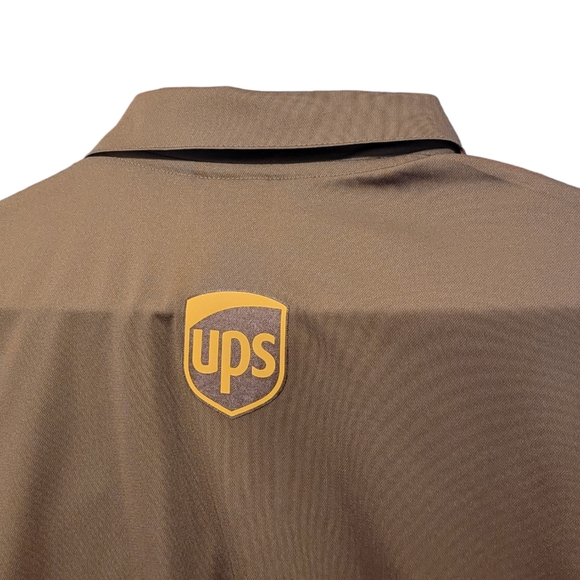 UPS size M United Parcel Service Brown Uniform Short Sleeve polo shirt - Picture 4 of 8
